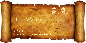 Pitz Nóra névjegykártya