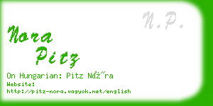 nora pitz business card
